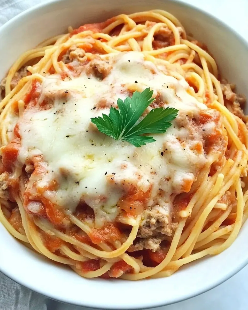 Slow Cooker Spaghetti Casserole