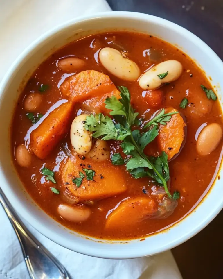 Slow Cooker Spicy Sweet Potato Bean Soup