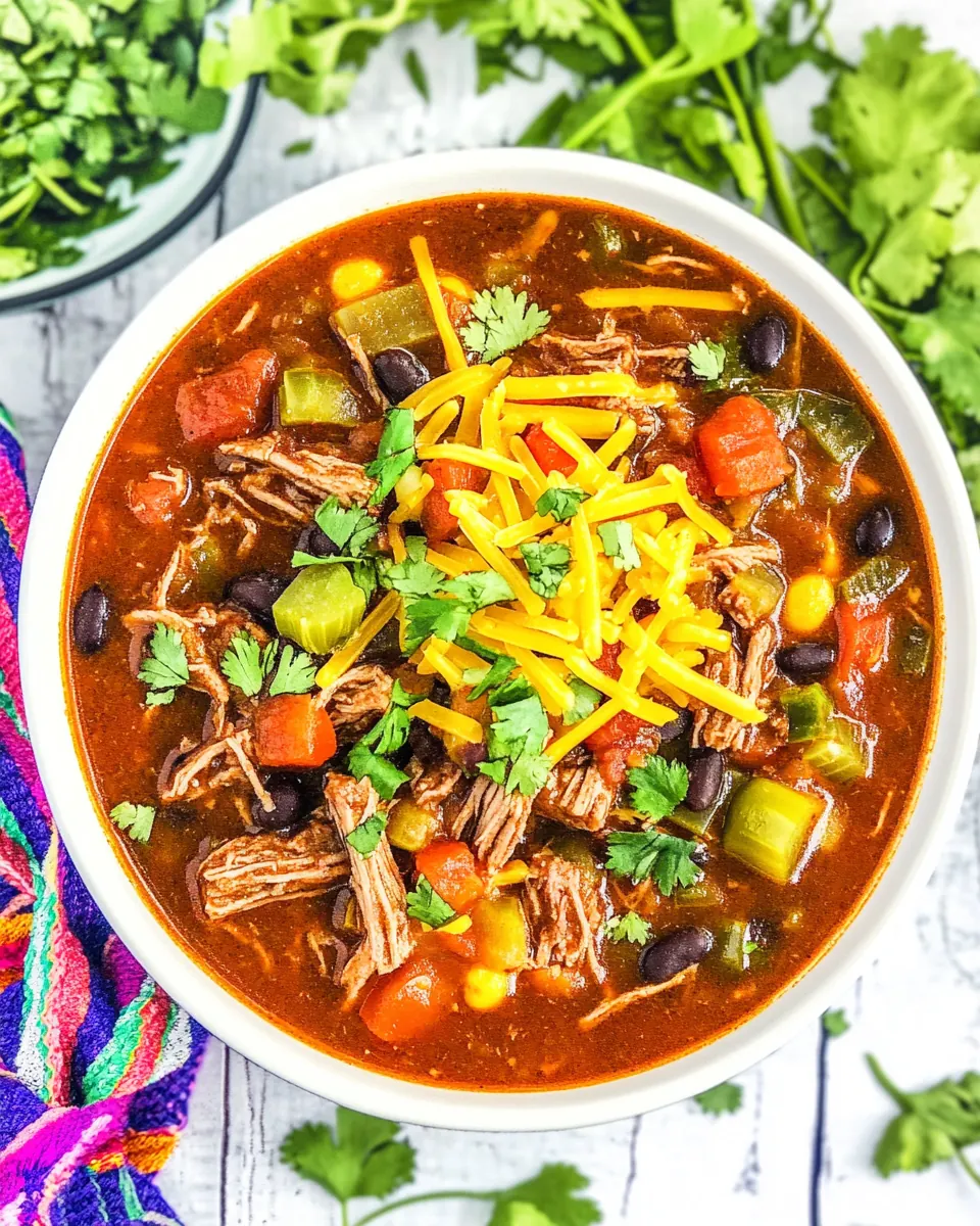 Slow Cooker Steak Enchilada Soup