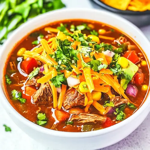 Slow Cooker Steak Enchilada Soup
