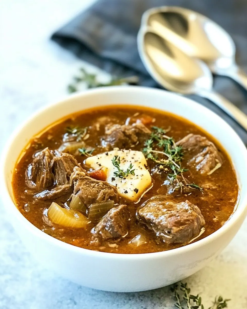 Slow Cooker Steak Soup