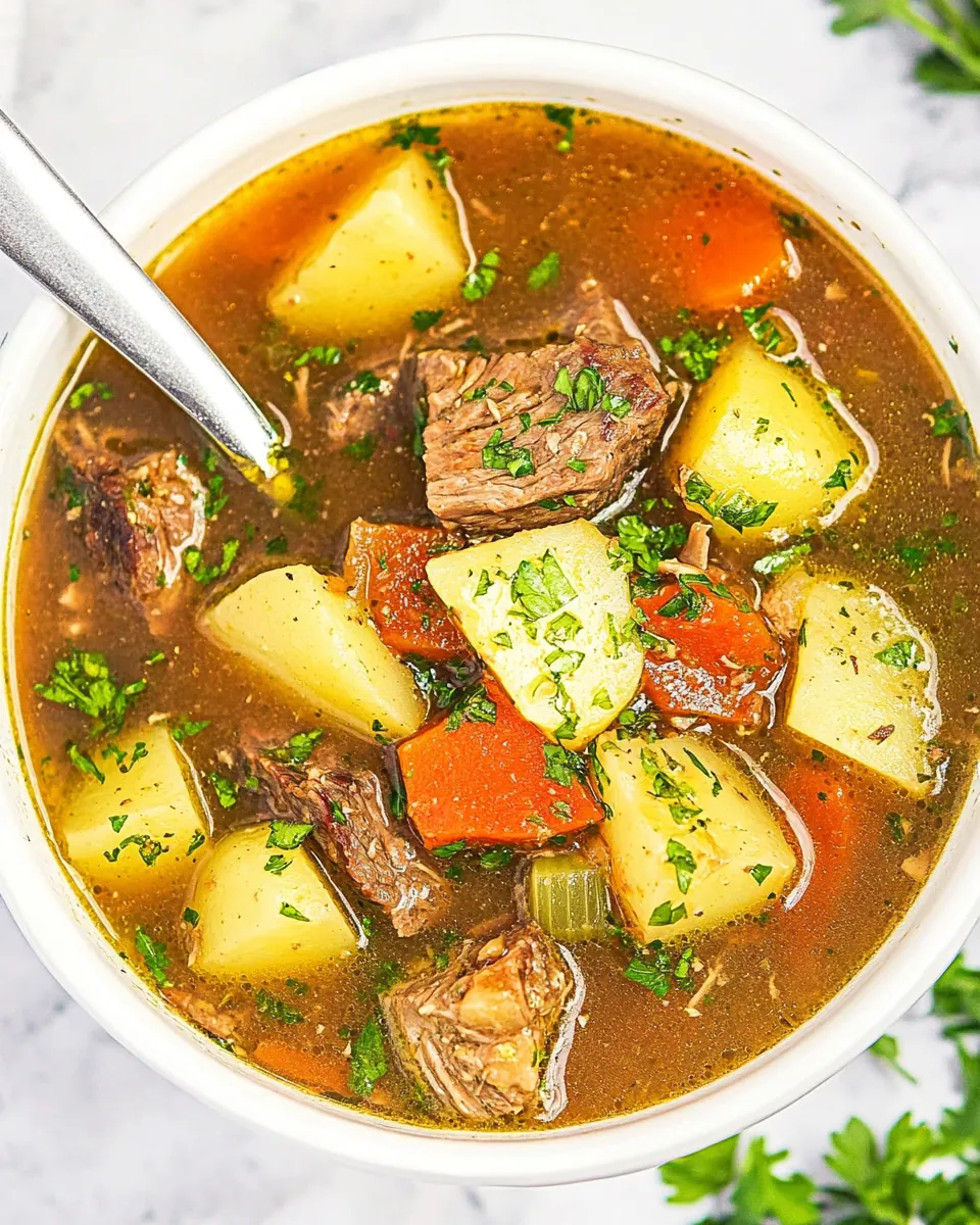 Slow Cooker Steak and Potato Soup