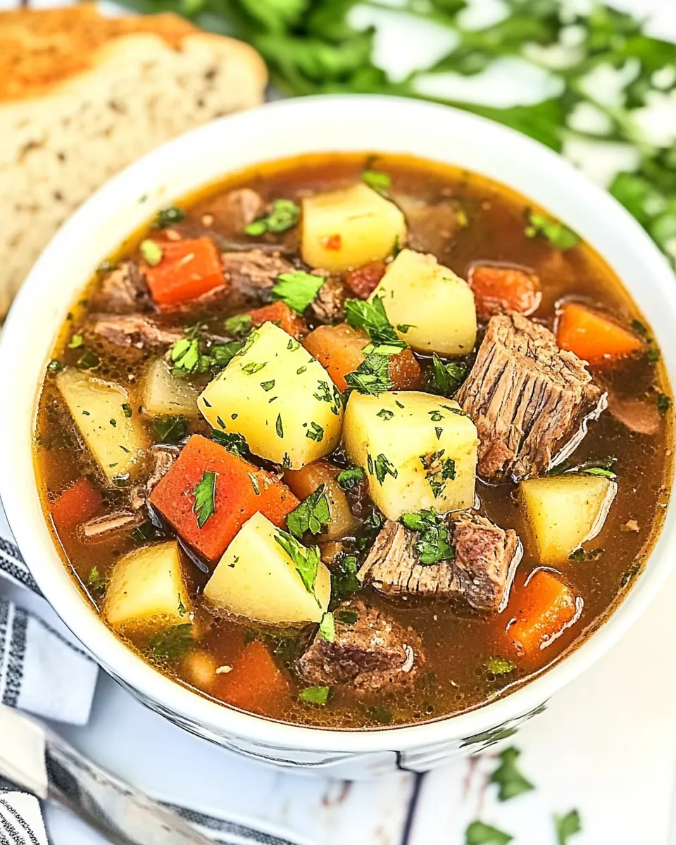 Slow Cooker Steak and Potato Soup