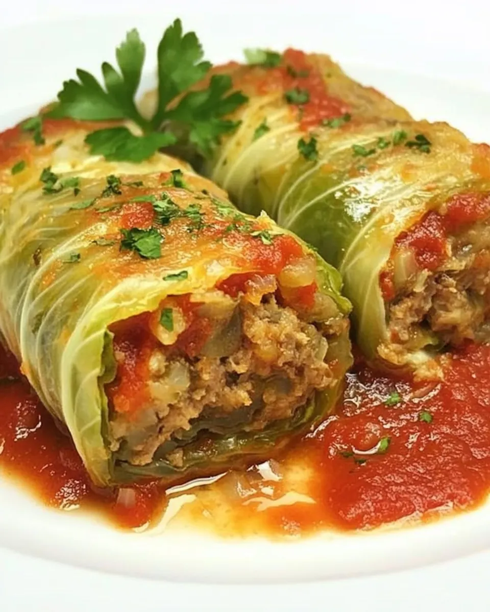 Slow Cooker Stuffed Cabbage Rolls