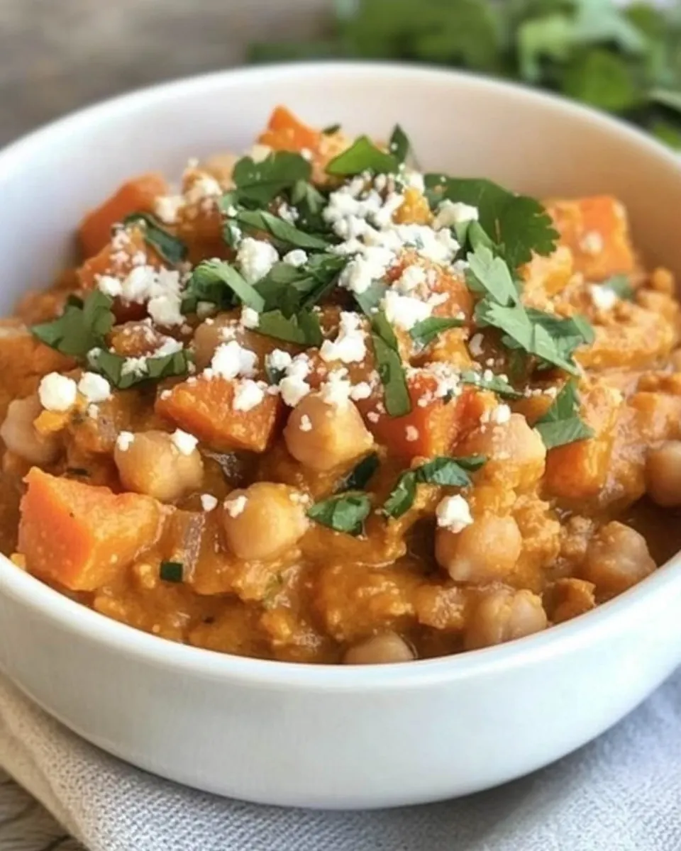 Slow Cooker Sweet Potato and Chickpea Curry