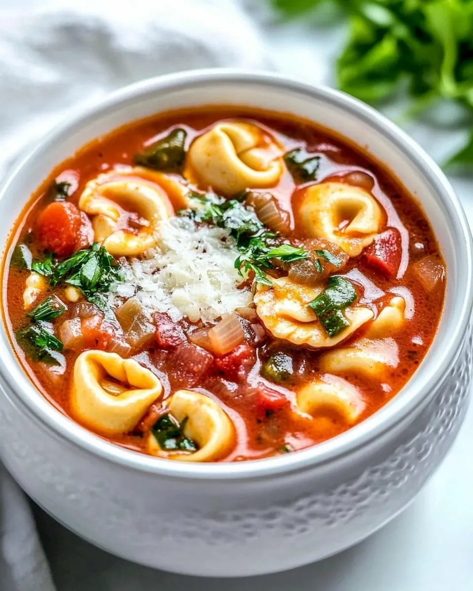 Slow Cooker Tortellini Minestrone Soup