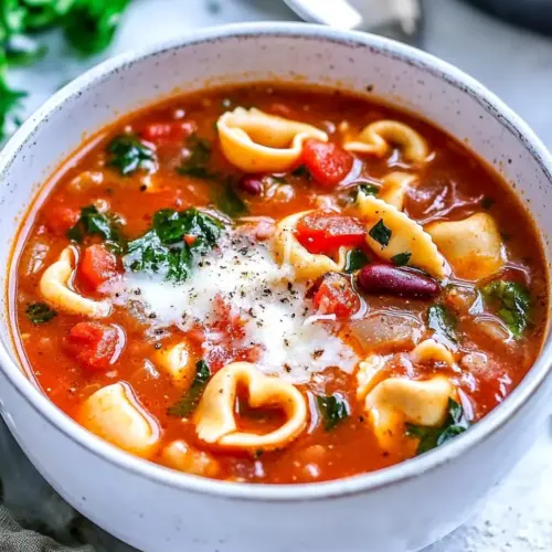 Slow Cooker Tortellini Minestrone Soup