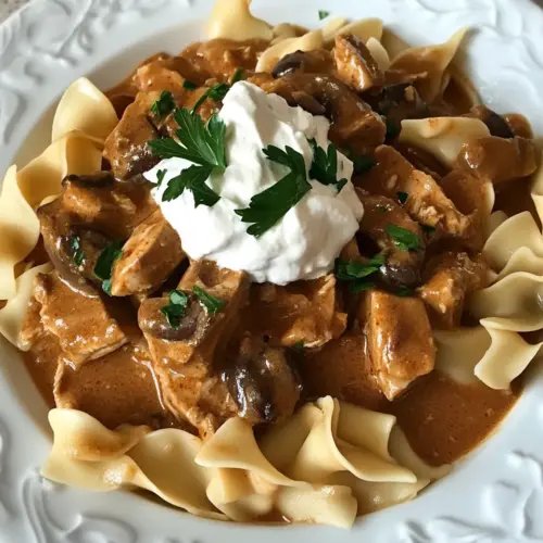 Slow Cooker Turkey Stroganoff