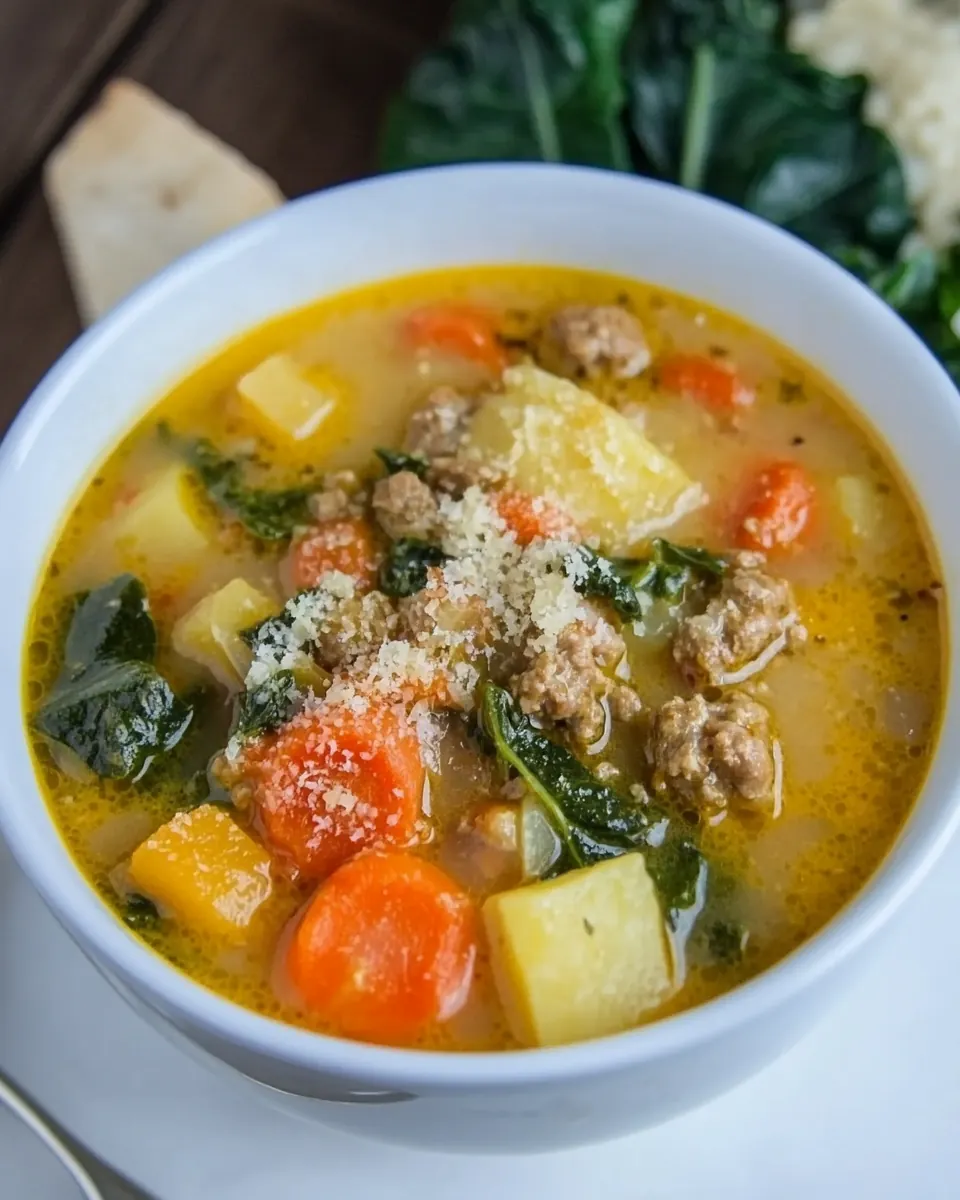 Slow Cooker Tuscan Sausage Soup