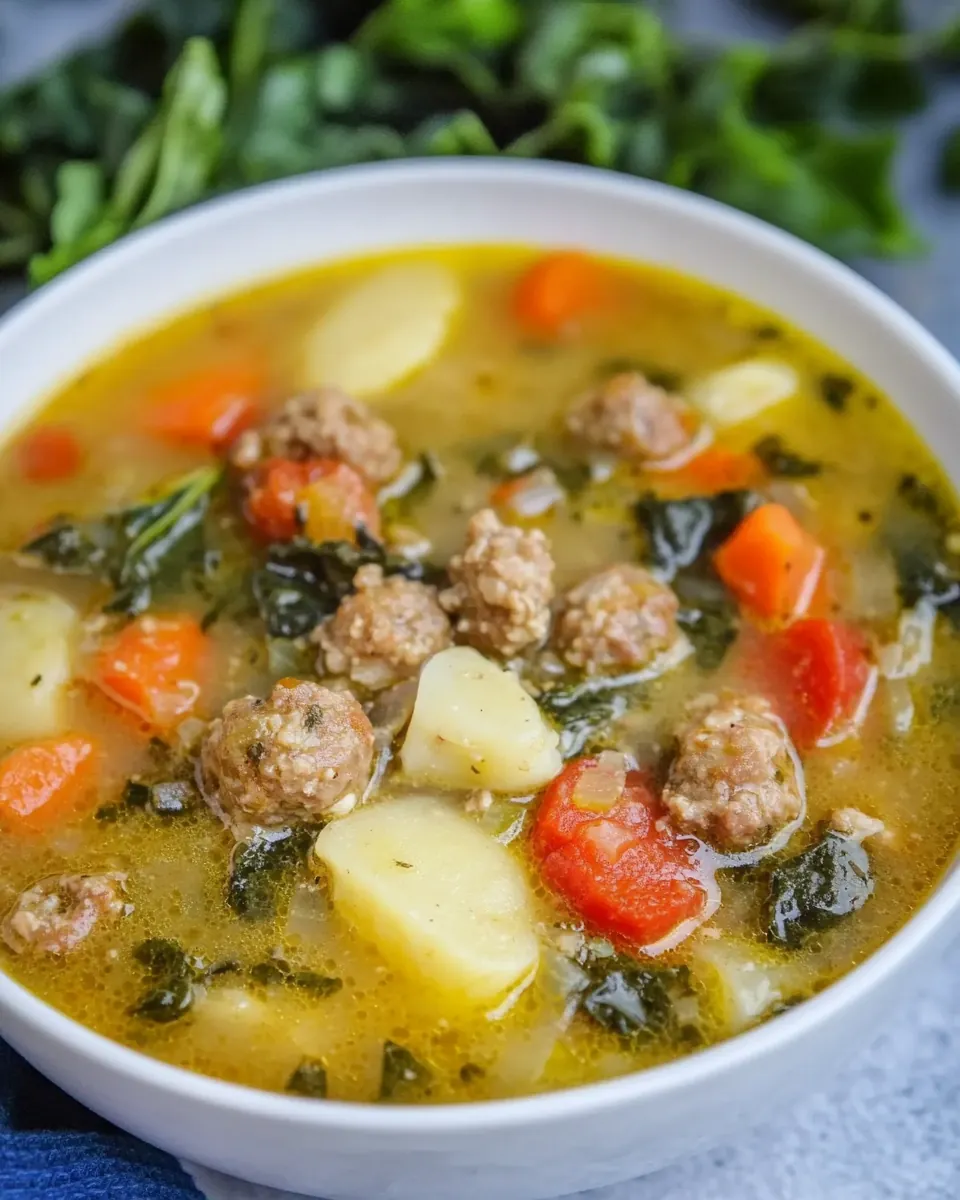 Slow Cooker Tuscan Sausage Soup