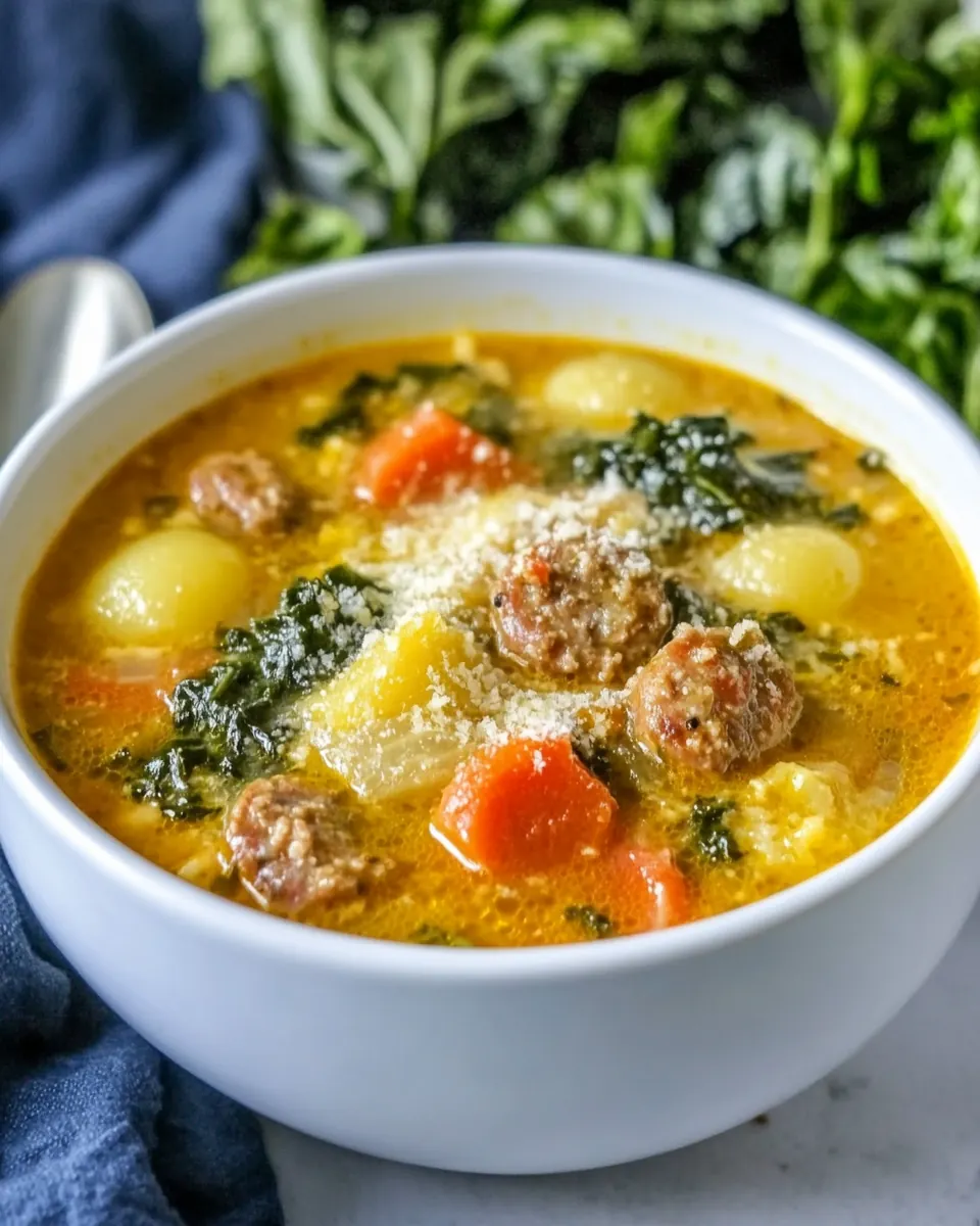Slow Cooker Tuscan Sausage Soup