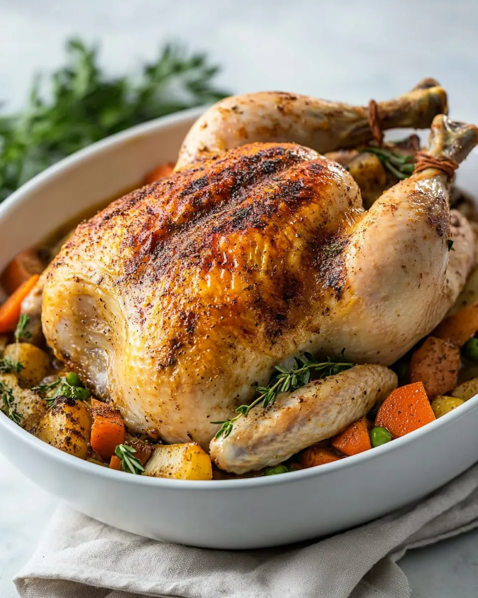 Slow Cooker Whole Chicken