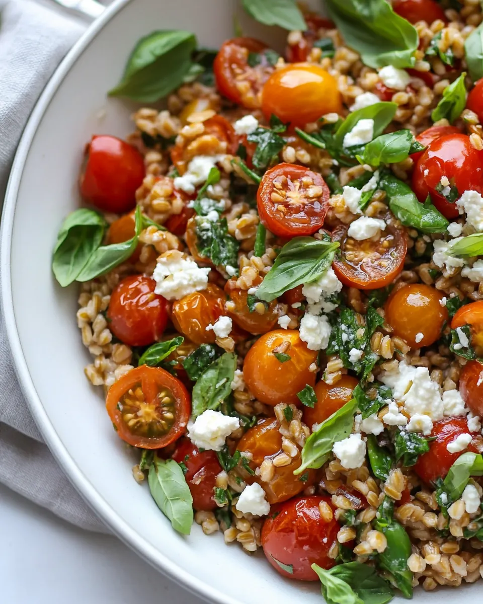 Slow Roasted Tomato Farro Salad