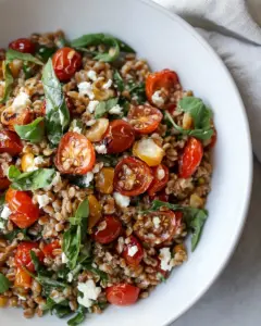 Slow Roasted Tomato Farro Salad