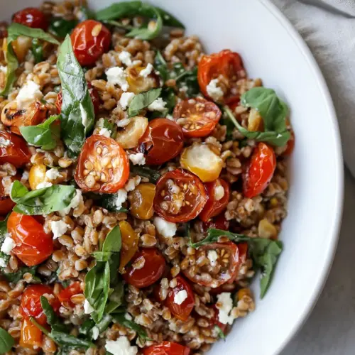 Slow Roasted Tomato Farro Salad
