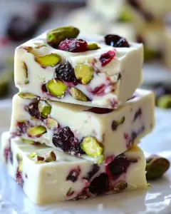 Small Batch 3 Minute Cranberry Pistachio Fudge