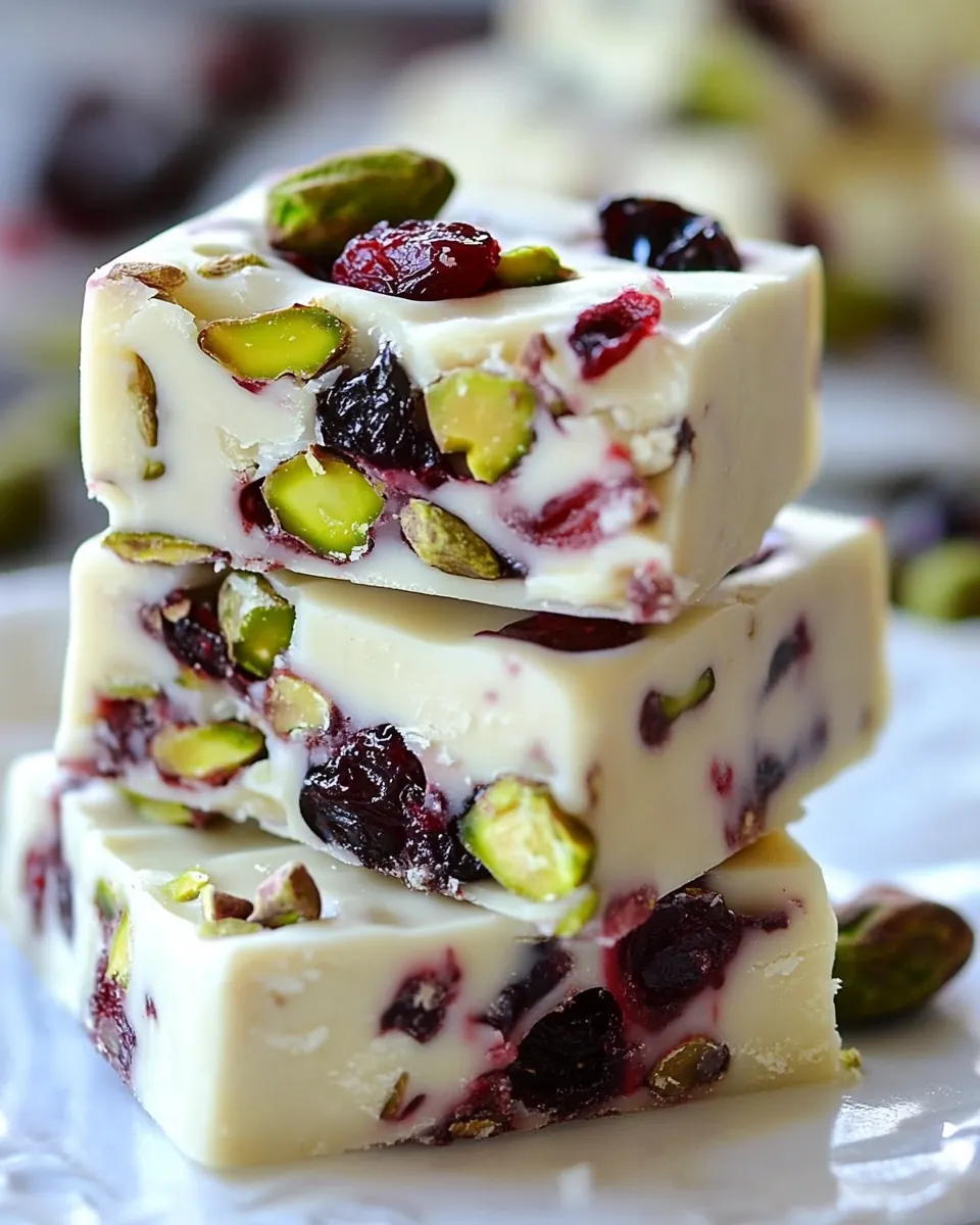 Small Batch 3 Minute Cranberry Pistachio Fudge