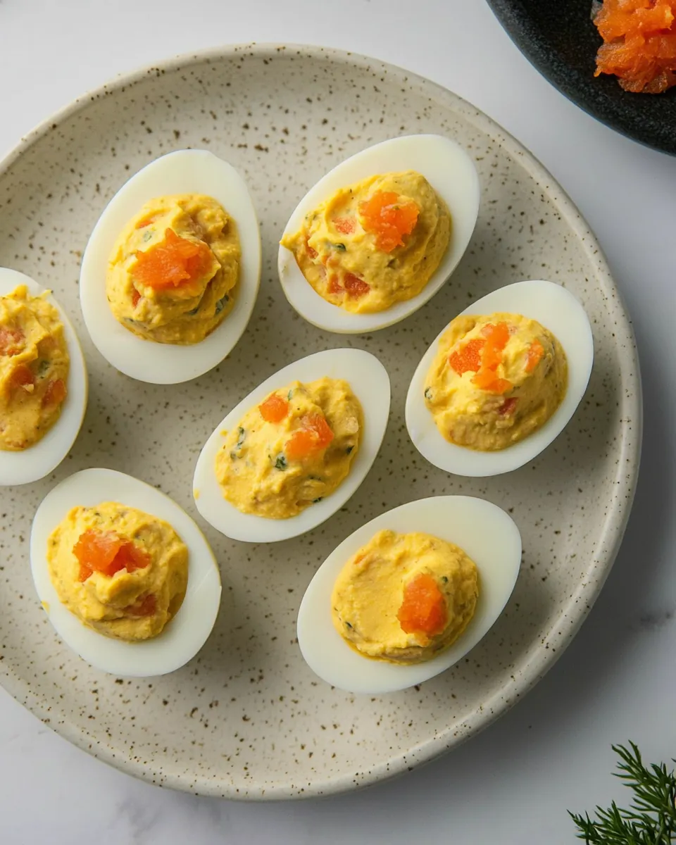 Smoked Salmon Deviled Eggs