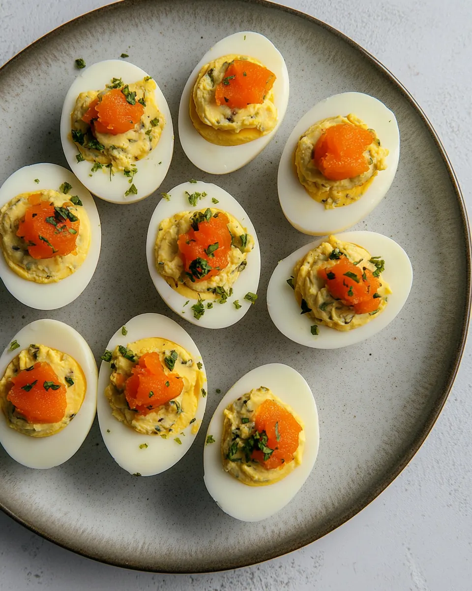 Smoked Salmon Deviled Eggs