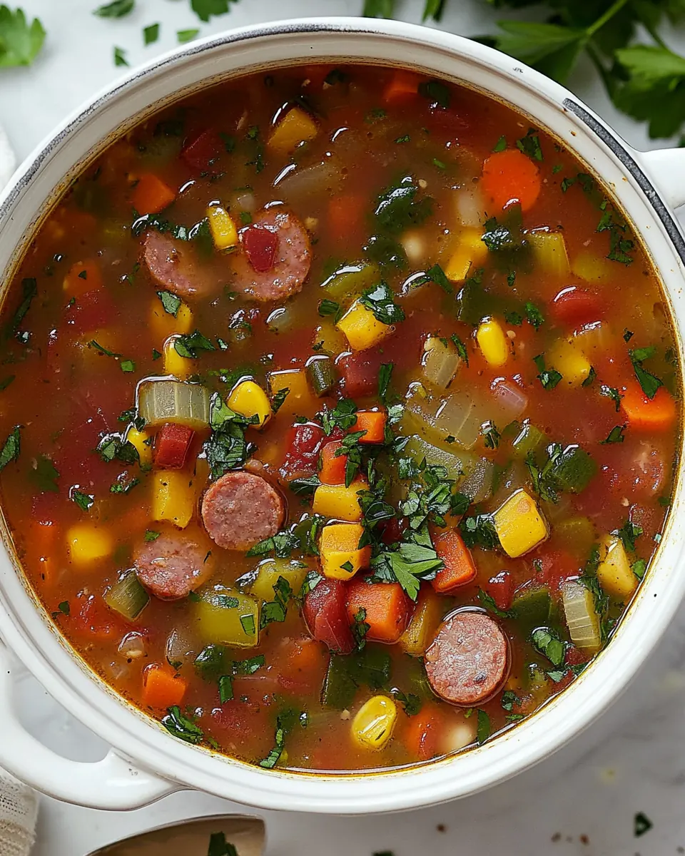 Smoked Sausage and Vegetable Soup