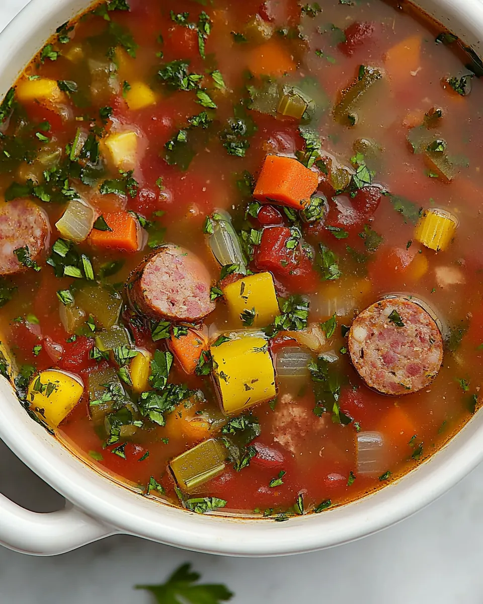Smoked Sausage and Vegetable Soup