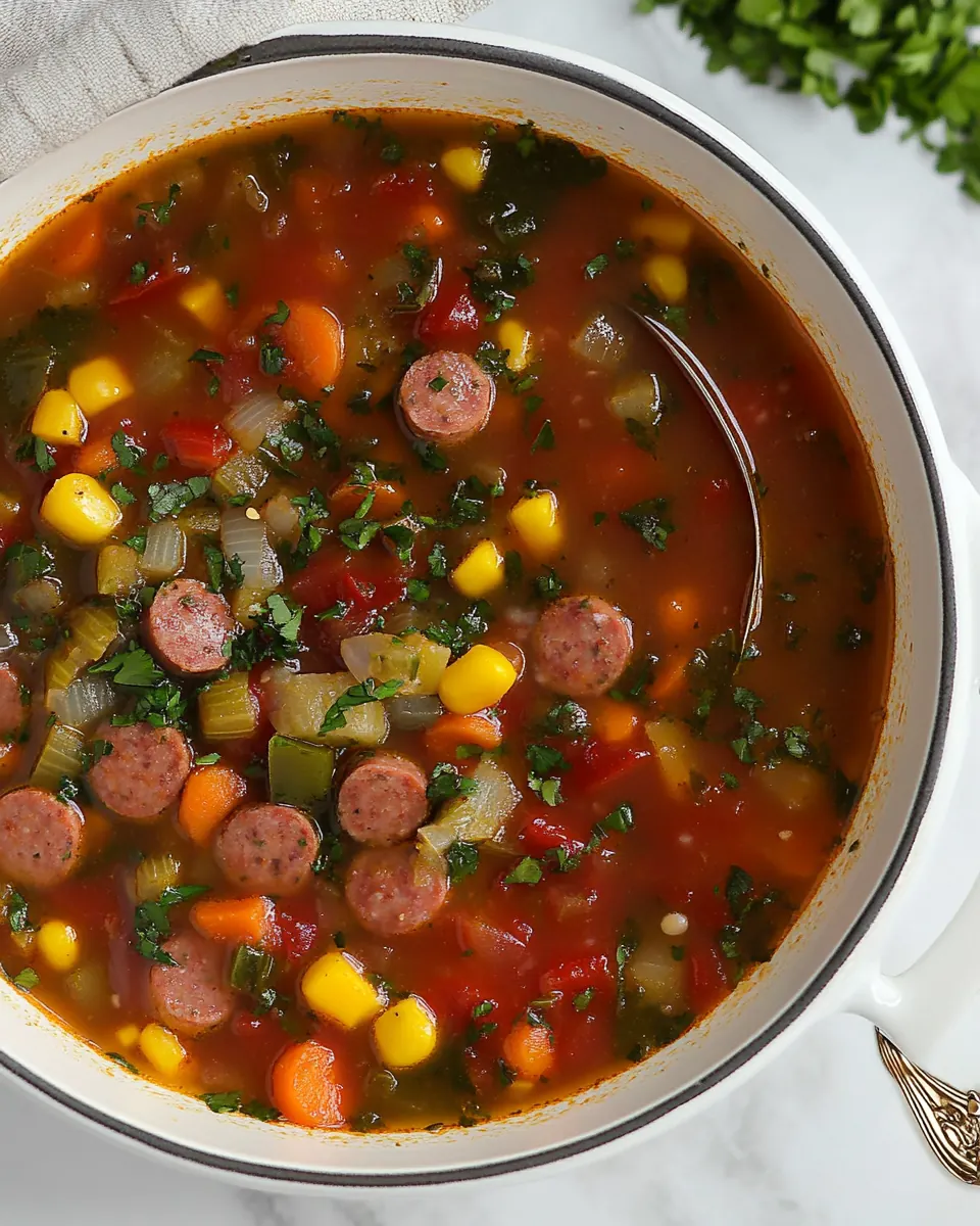 Smoked Sausage and Vegetable Soup