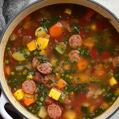 Smoked Sausage and Vegetable Soup