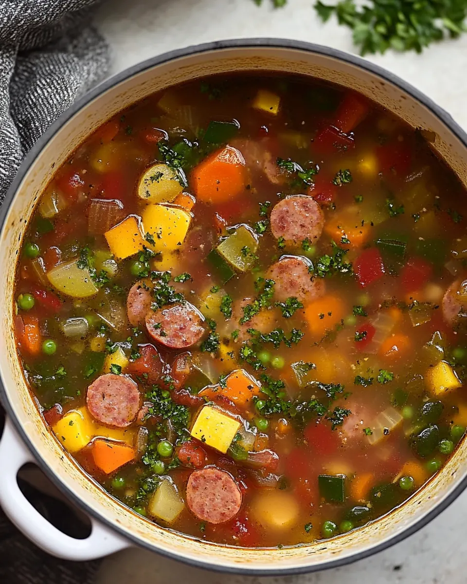 Smoked Sausage and Vegetable Soup