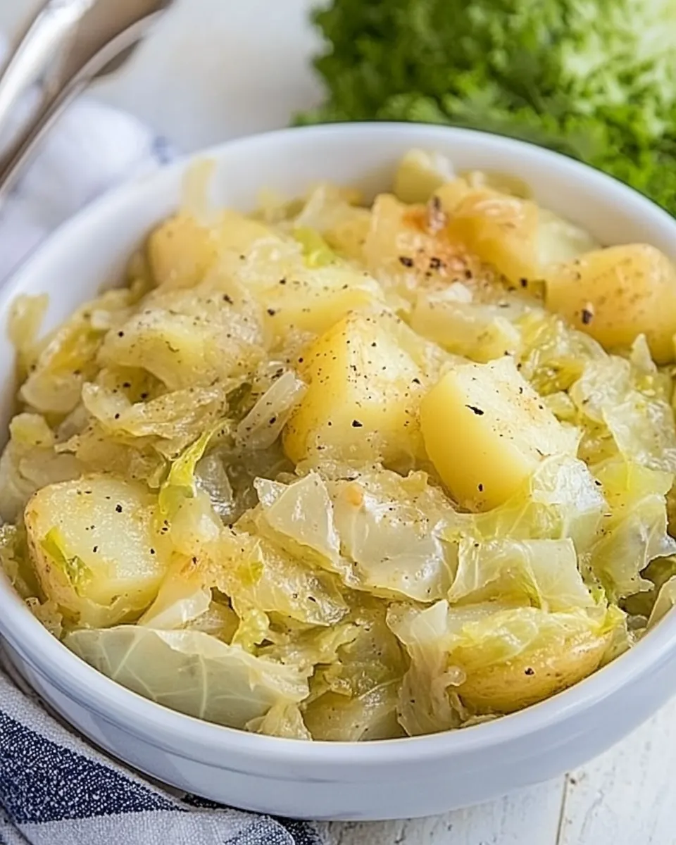 Smothered Cabbage and Potatoes