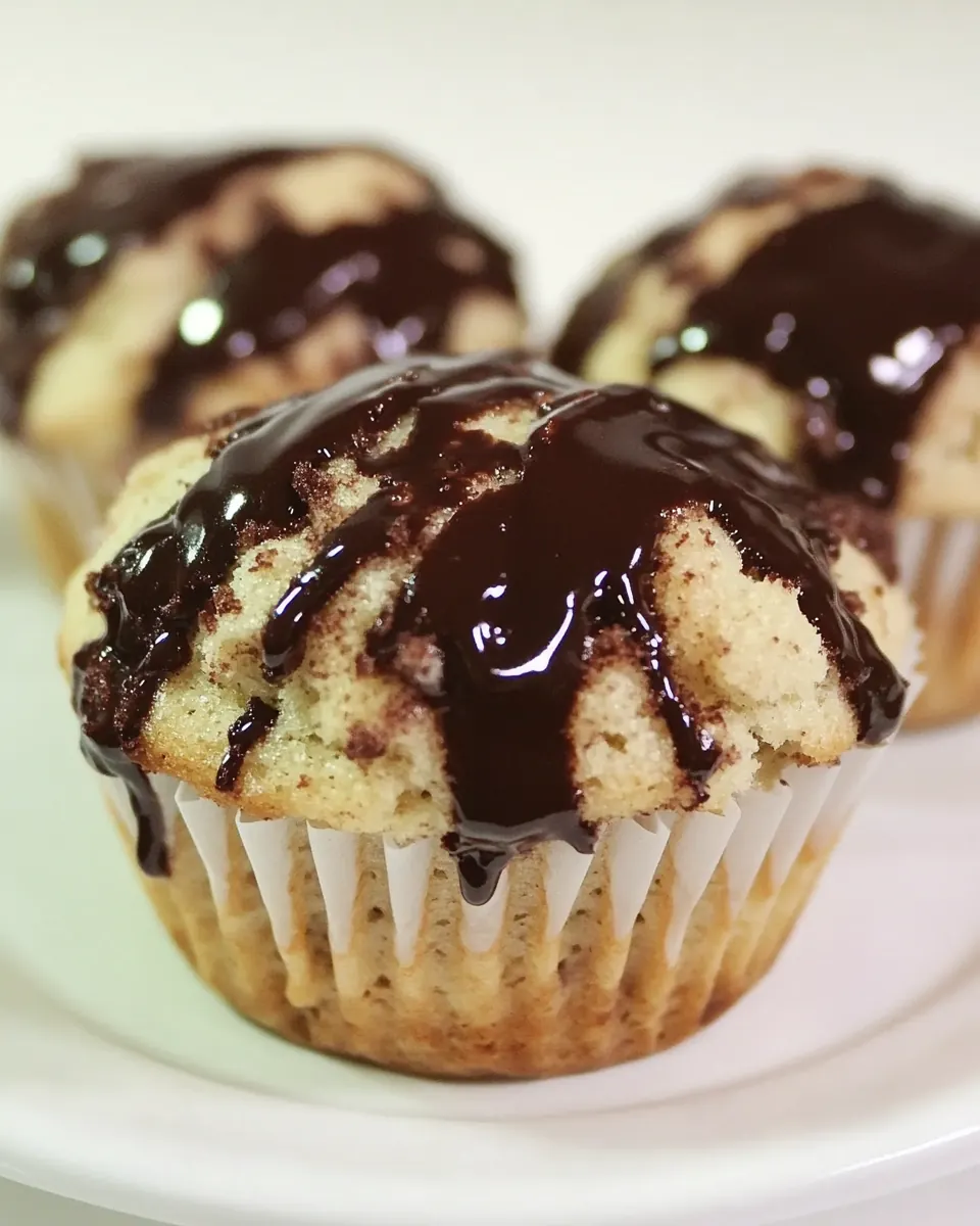 Snikerdoodle Muffins with Kahlua Chocolate Ganache