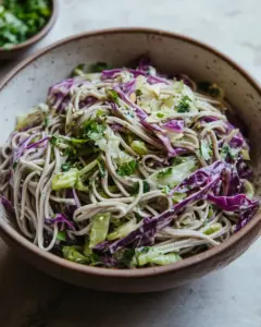 Soba Noodle Salad with Cabbage and Kohlrabi