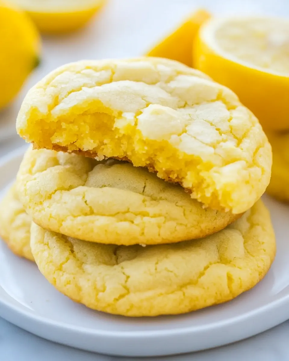 Soft and Chewy Lemon Cookies