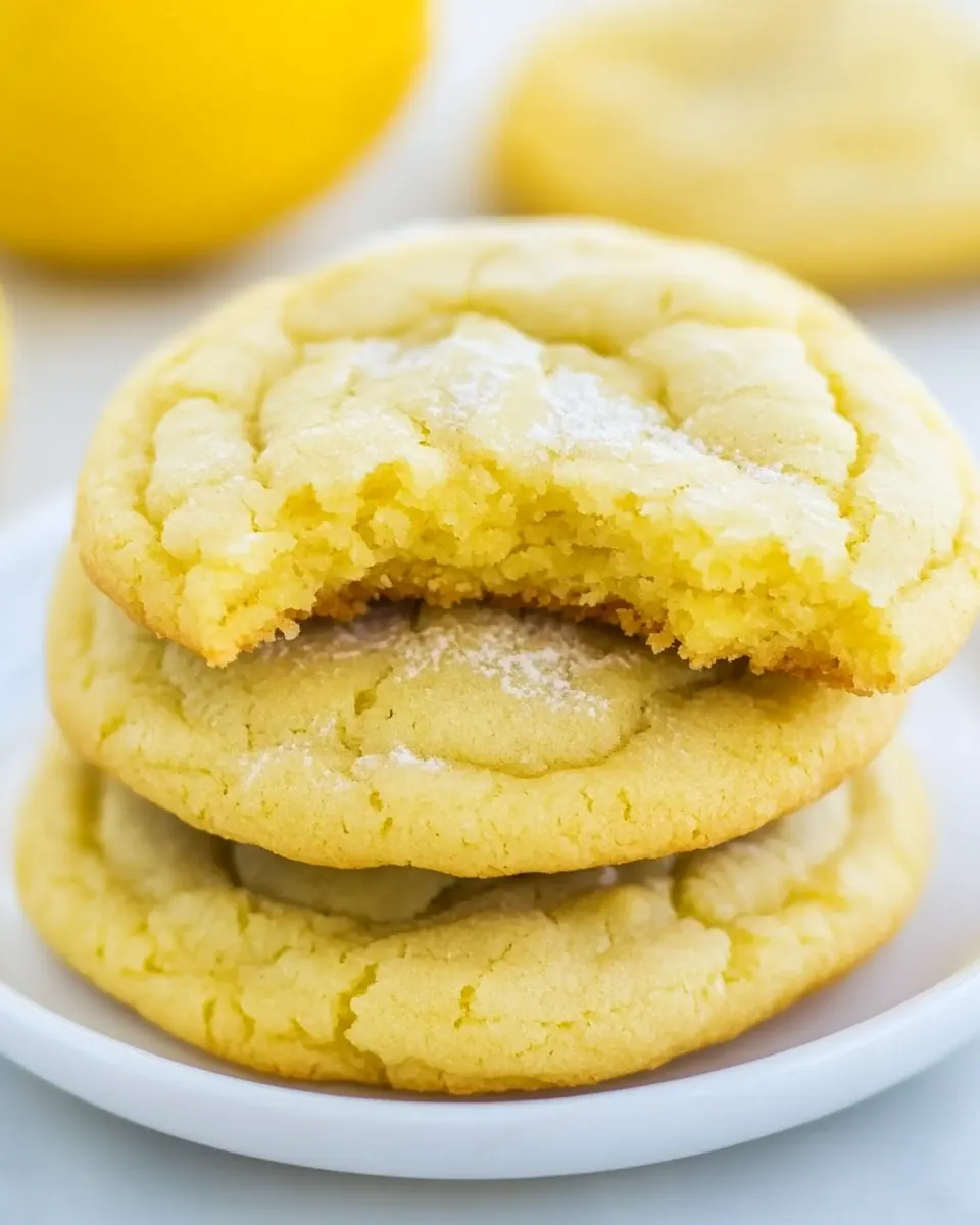 Soft and Chewy Lemon Cookies