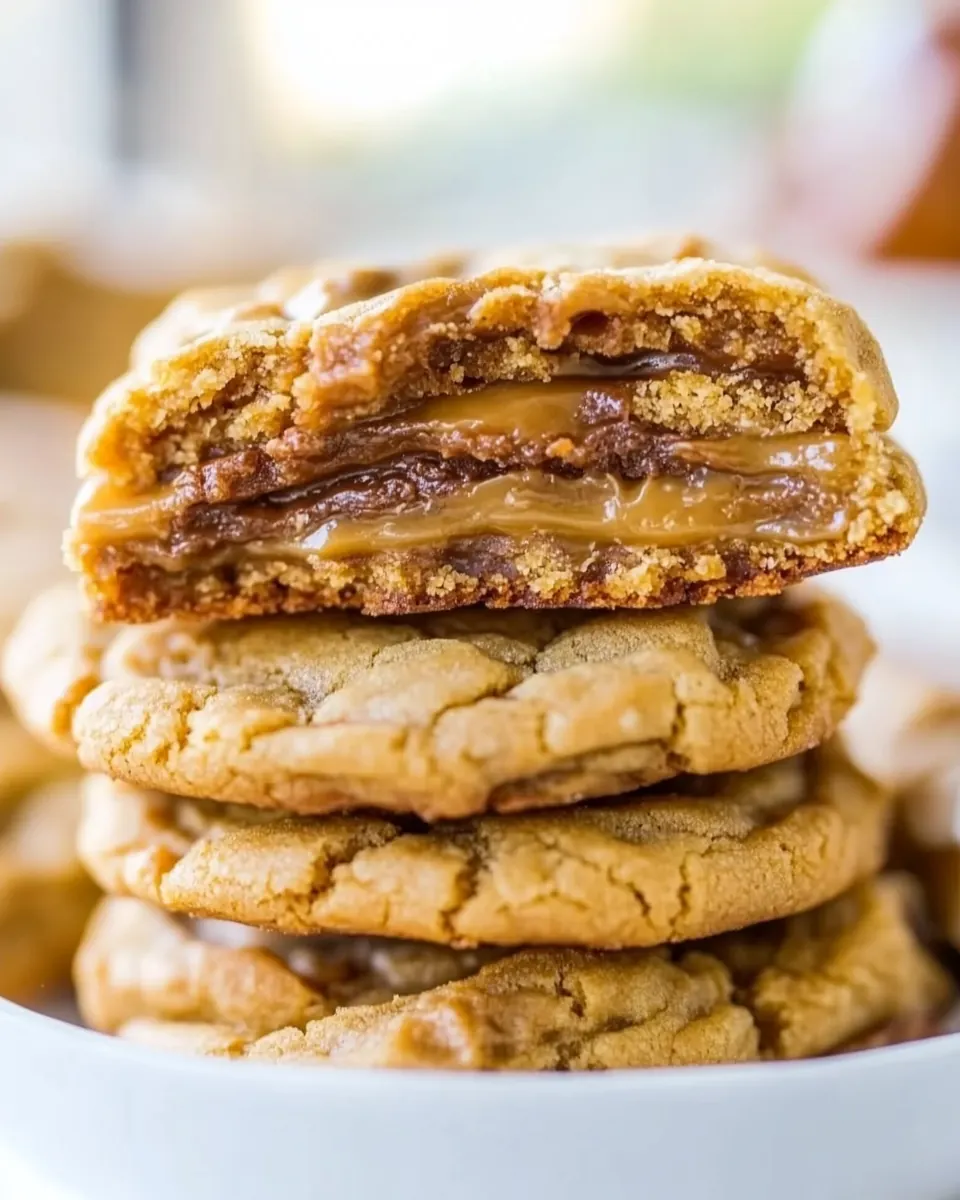 Soft and Chewy Toffee and Milk Chocolate Peanut Butter Cookies
