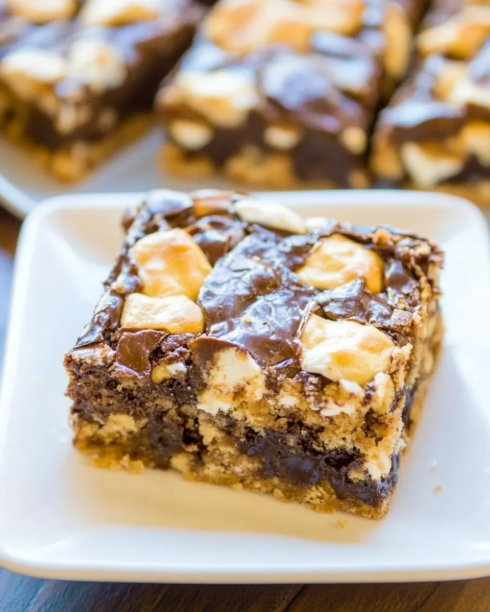 Soft and Gooey Loaded Smores Bars