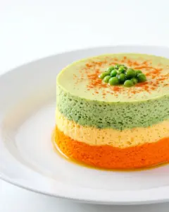 Souffle like Pea Carrot Flan