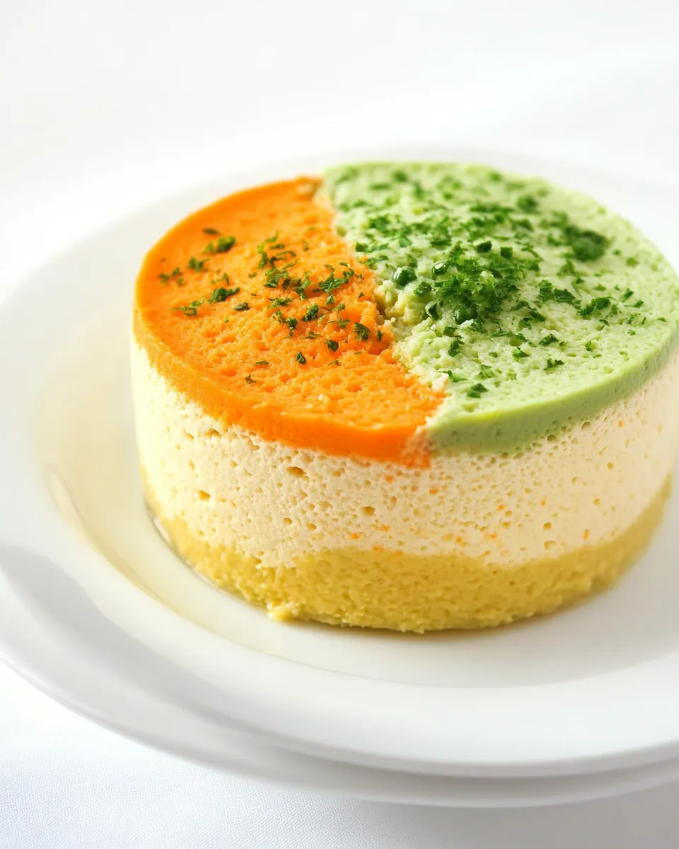 Souffle like Pea Carrot Flan