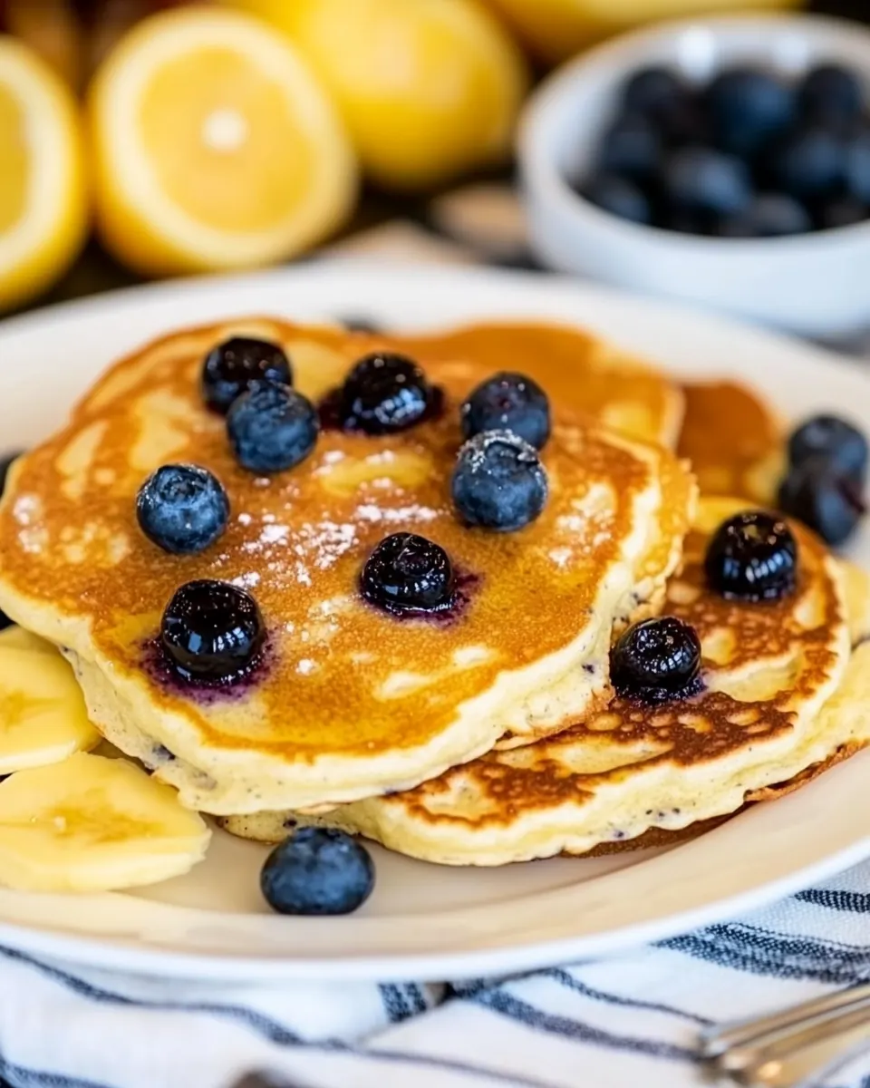 Sour Cream Blueberry Pancakes