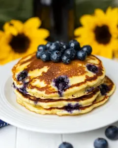 Sour Cream Blueberry Pancakes