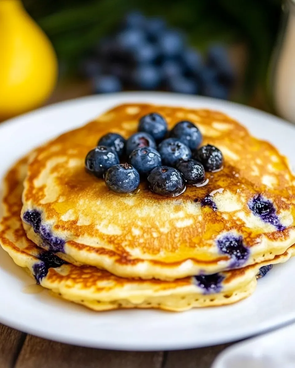 Sour Cream Blueberry Pancakes