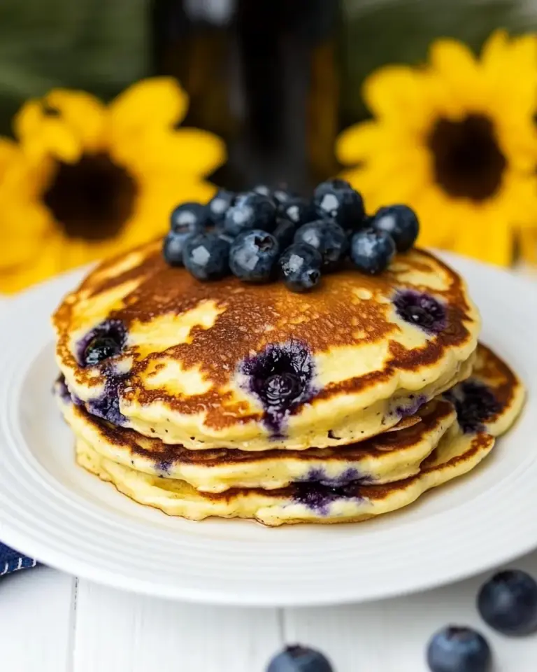 Sour Cream Blueberry Pancakes