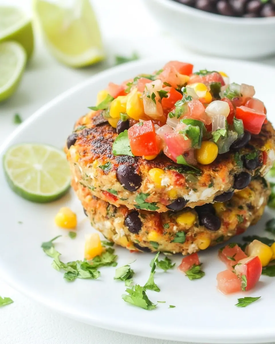 Southwest White Bean Veggie Burgers