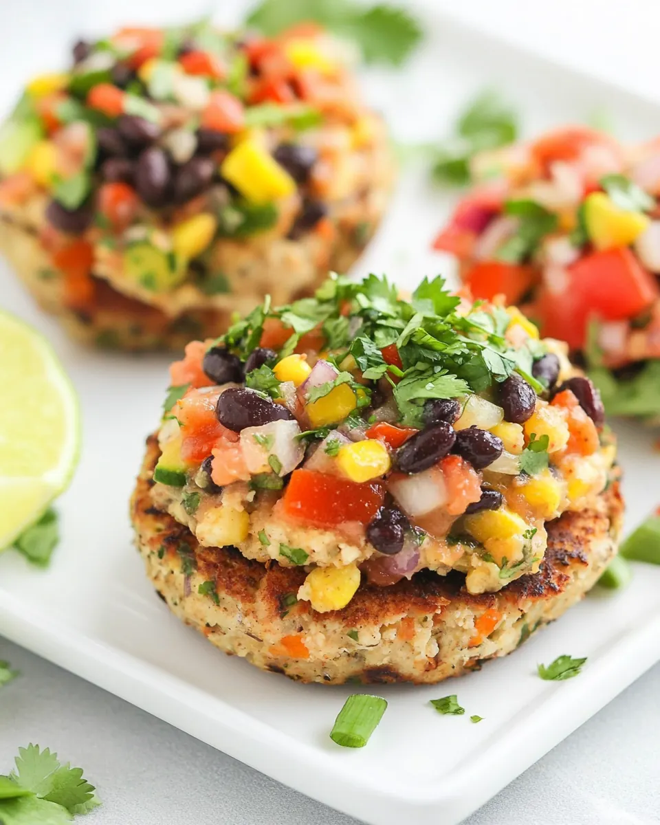 Southwest White Bean Veggie Burgers
