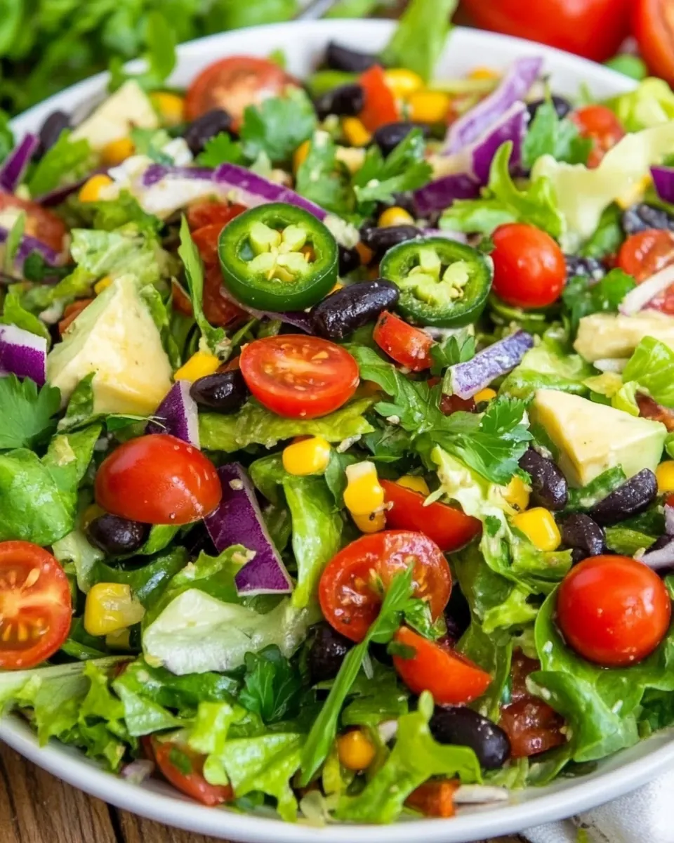 Southwestern Salad with Jalapeno Lime Vinaigrette