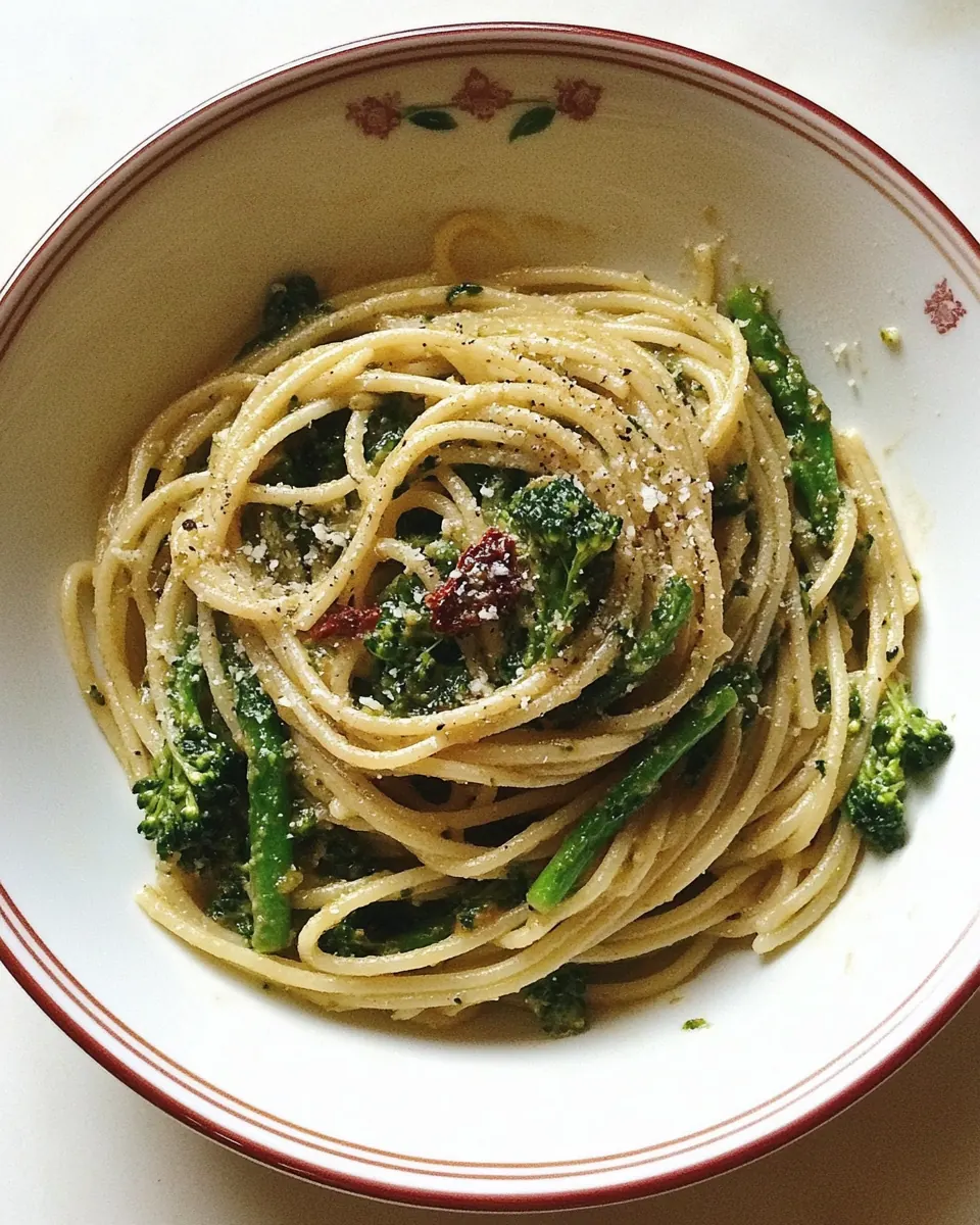 Spaghetti with Broccoli Rabe and Sundried Tomato Paste
