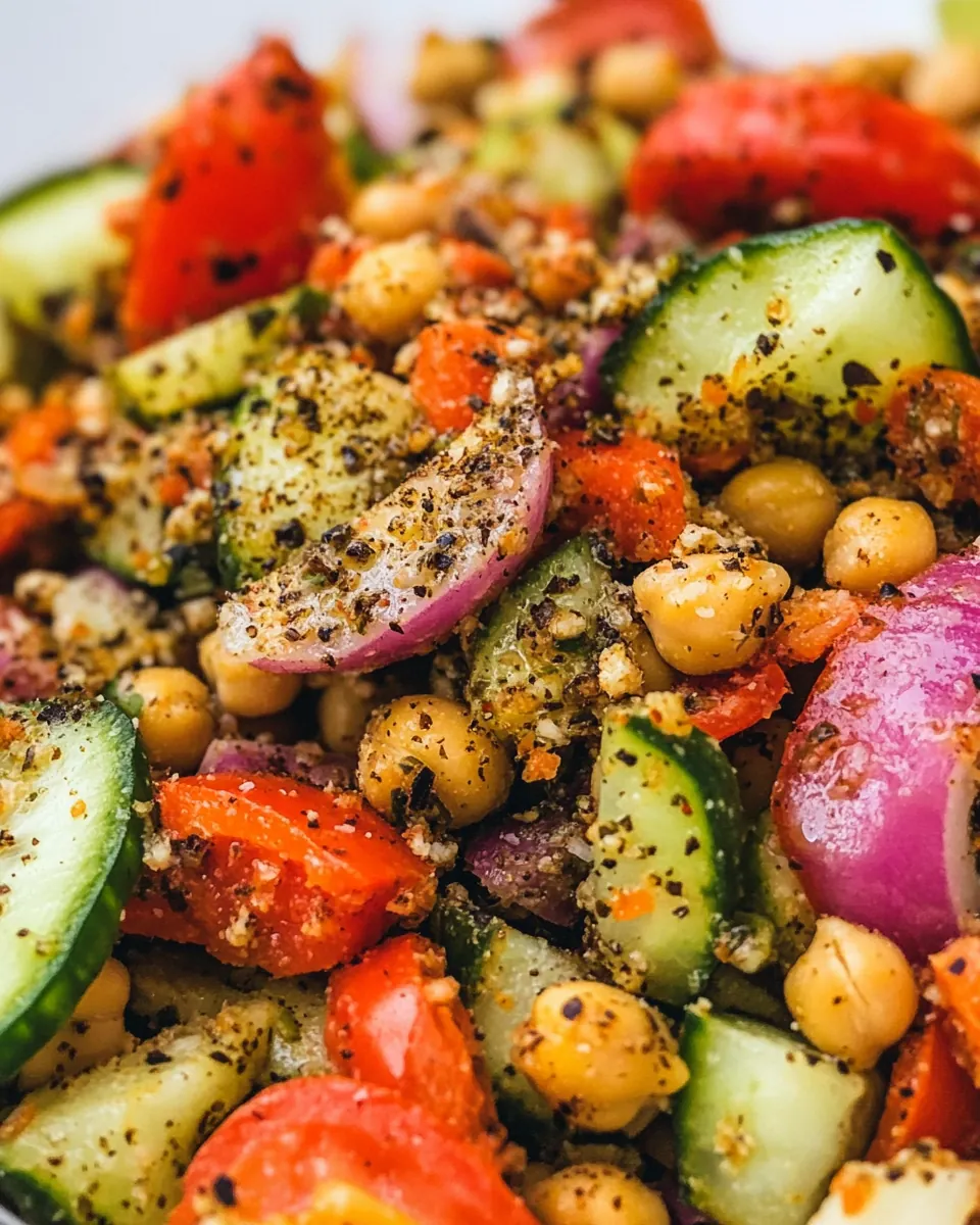 Spiced Chickpea Cucumber Salad