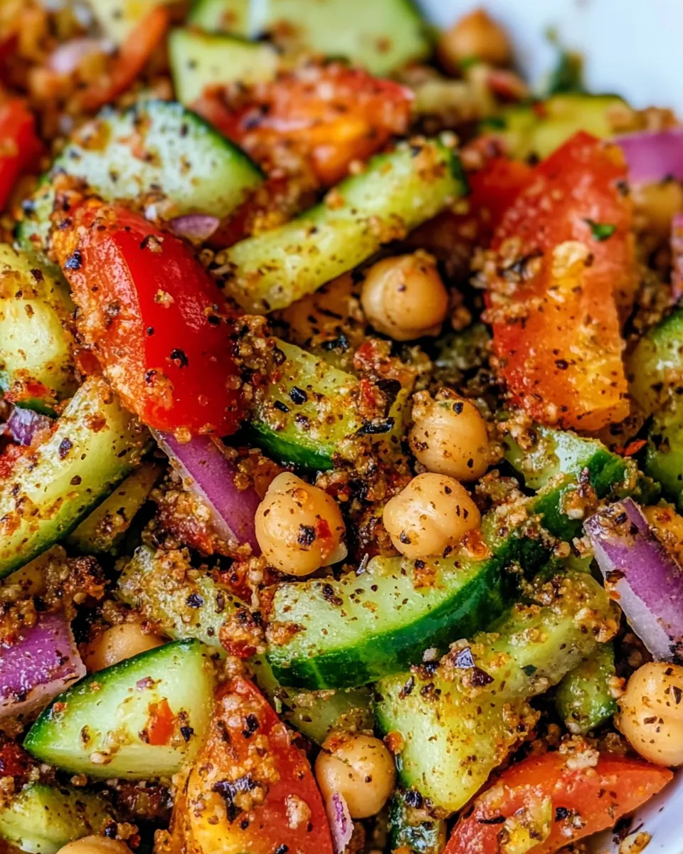 Spiced Chickpea Cucumber Salad