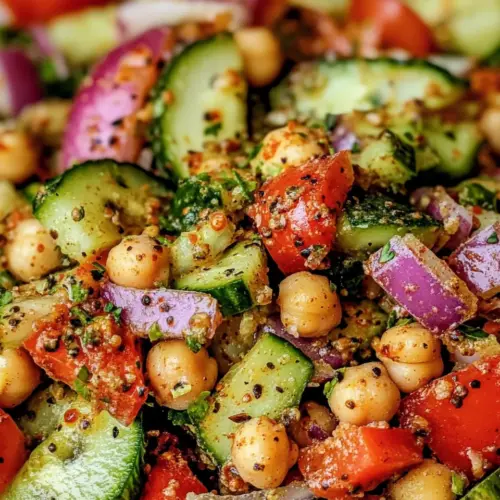 Spiced Chickpea Cucumber Salad