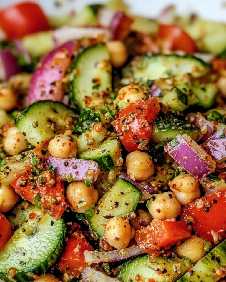 Spiced Chickpea Cucumber Salad