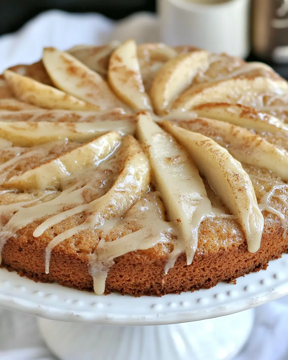 Spiced Pear Cake with Browned Butter Icing